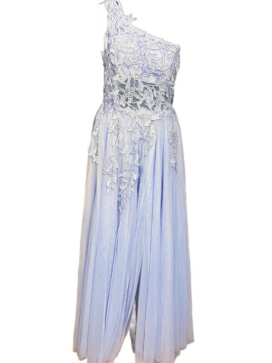 TLC Say Yes to the Prom Dresses & Skirts - Gorgeous Sheer Midriff Sequined Applique One Shoulder Gown
